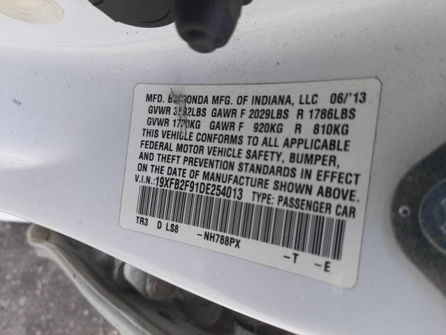 Photo 10 from auction – 2013 HONDA CIVIC EXL with VIN 19XFB2F91DE254013