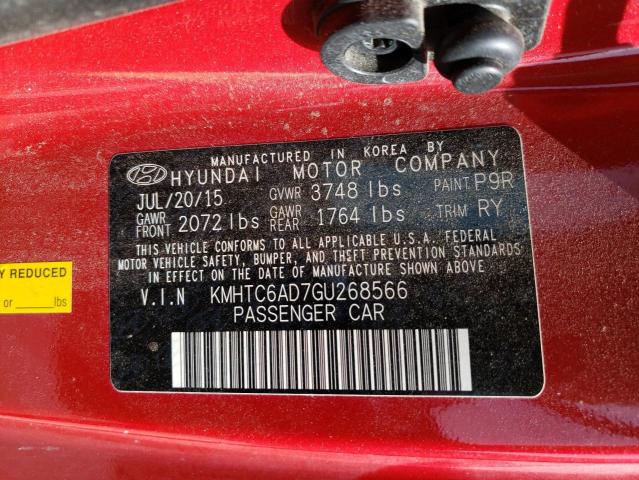 Photo 10 from auction – 2016 HYUNDAI VELOSTER with VIN KMHTC6AD7GU268566