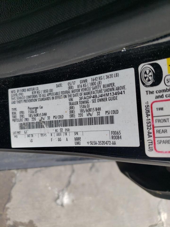 Photo 10 from auction – 2017 FORD FIESTA SE with VIN 3FADP4BJ4HM134941
