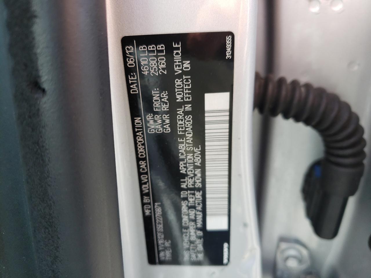 Photo 10 from auction – 2014 VOLVO S60 T5 with VIN YV1612FS5E2276871