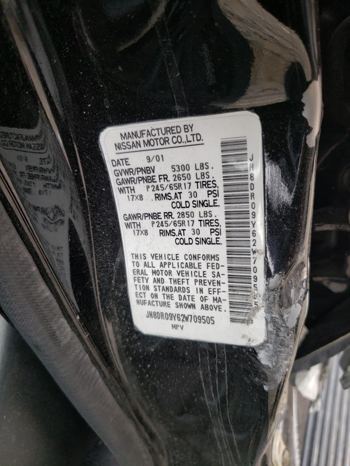 Photo 10 from auction – 2002 NISSAN PATHFINDER with VIN JN8DR09Y62W709505