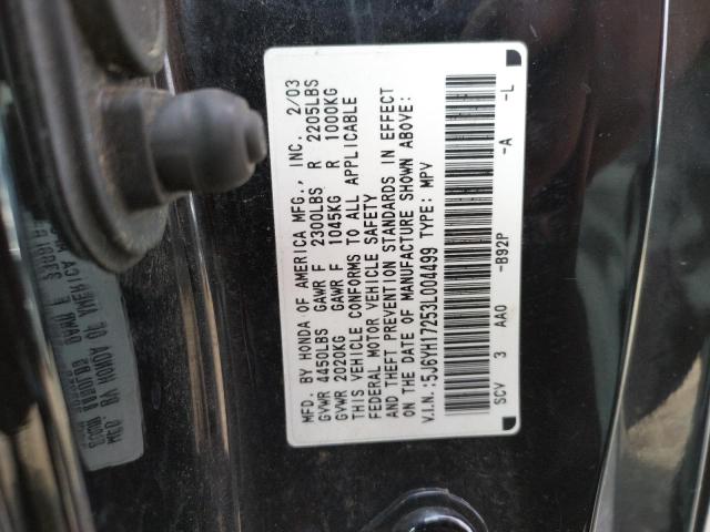 Photo 10 from auction – 2003 HONDA ELEMENT DX with VIN 5J6YH17253L004499