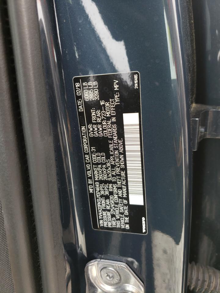Photo 10 from auction – 2018 VOLVO XC90 T6 with VIN YV4A22PK0J1374649