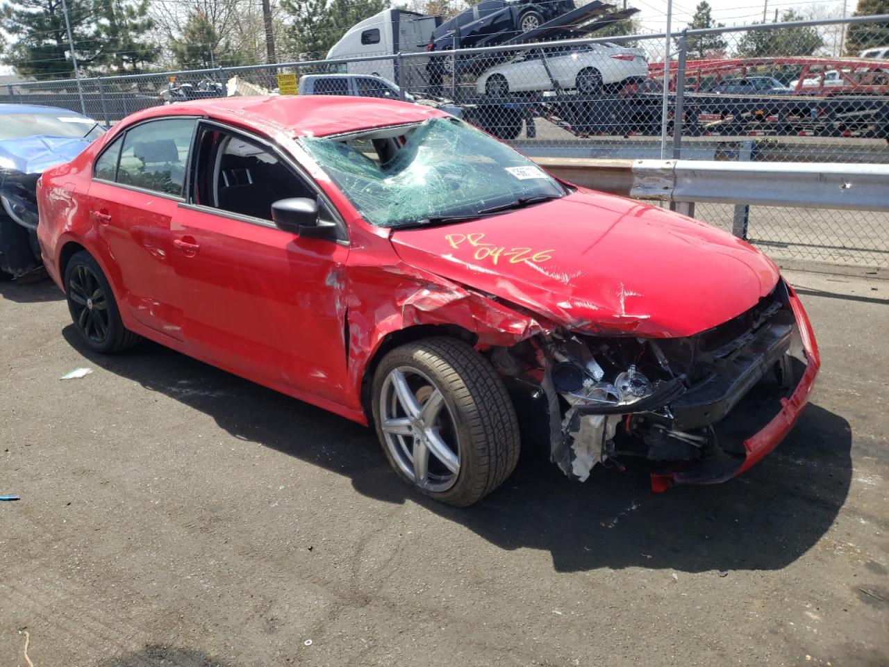 Photo 1 from auction – 2013 VOLKSWAGEN JETTA BASE with VIN 3VW2K7AJ9DM290354