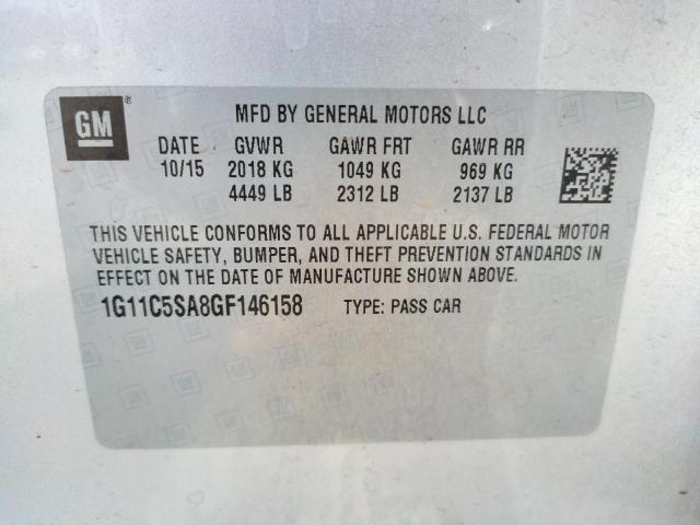 Photo 10 from auction – 2016 CHEVROLET MALIBU LIM with VIN 1G11C5SA8GF146158
