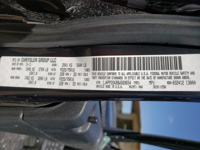 Photo 10 from auction – 2011 JEEP LIBERTY SP with VIN 1J4PP2GK8BW569654