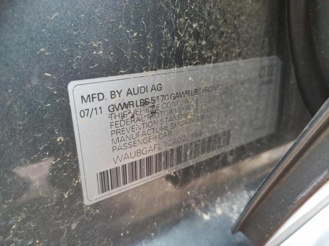 AUDI S4 PREMIUM 2012 with VIN WAUBGAFL1CA022998 - Photo from auction