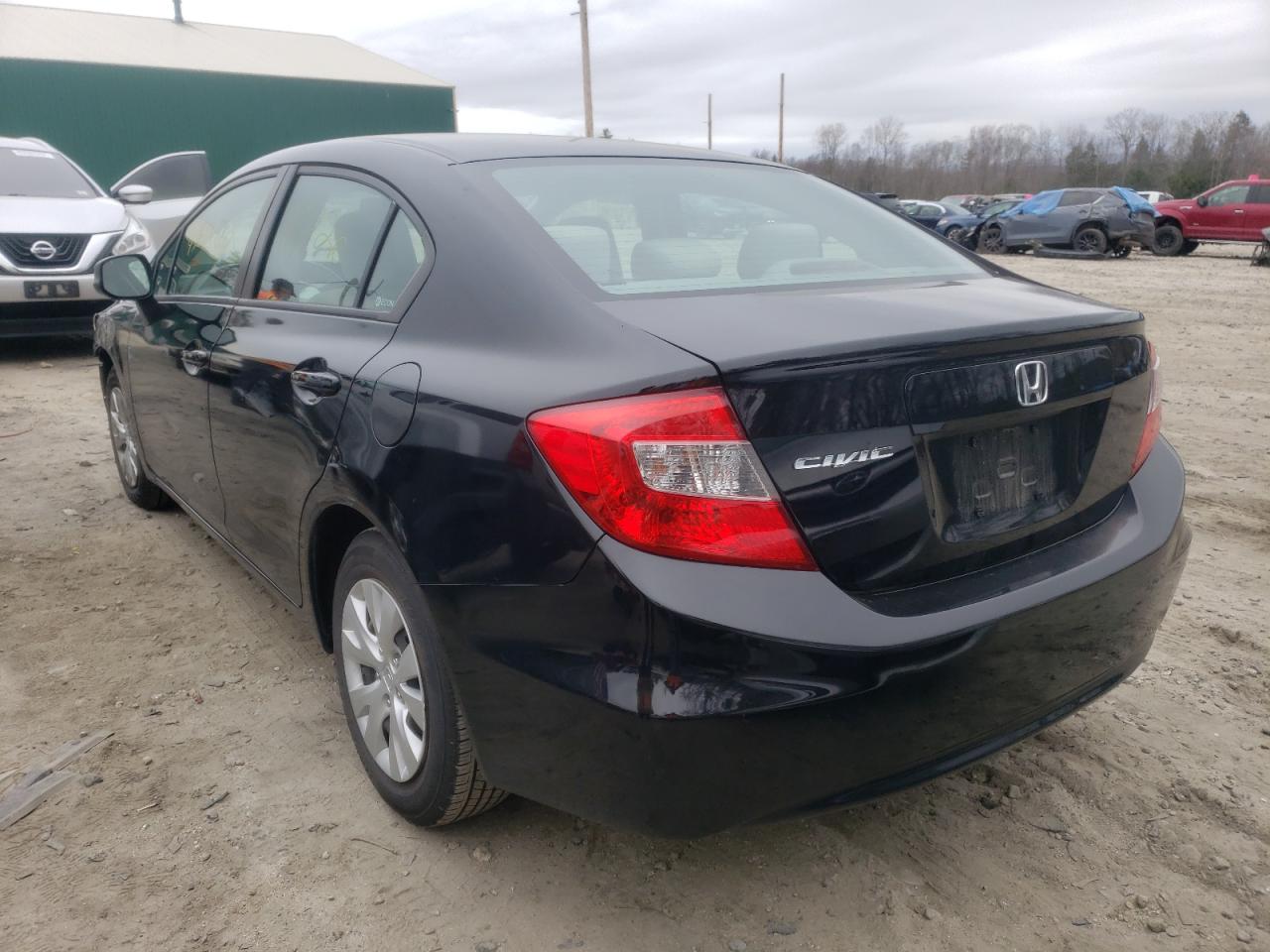 Photo 3 from auction – 2012 HONDA CIVIC LX with VIN 2HGFB2F51CH592366