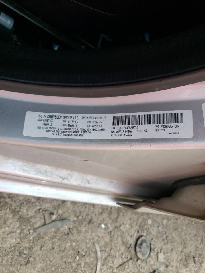 Photo 10 from auction – 2012 CHRYSLER 200 TOURIN with VIN 1C3CCBBG4CN249715
