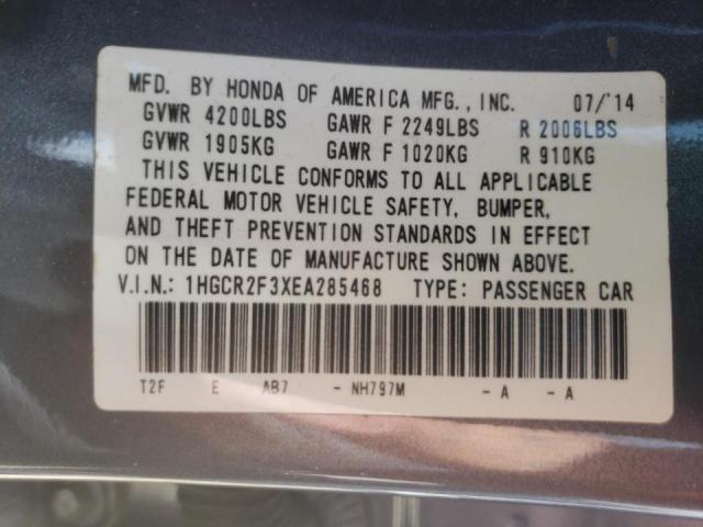 Photo 10 from auction – 2014 HONDA ACCORD LX with VIN 1HGCR2F3XEA285468