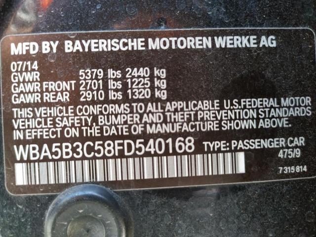Photo 10 from auction – 2015 BMW 535 XI with VIN WBA5B3C58FD540168