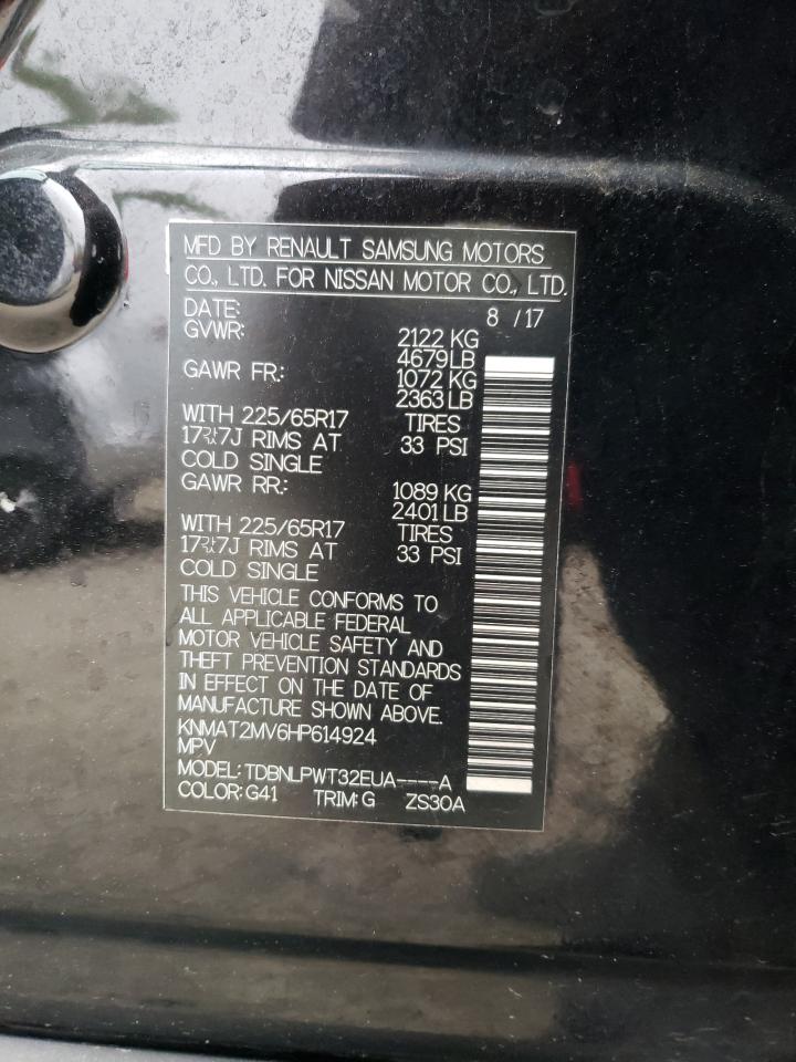 Photo 10 from auction – 2017 NISSAN ROGUE S with VIN KNMAT2MV6HP614924