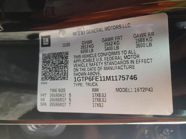 Photo 10 from auction – 2021 GMC CANYON AT4 with VIN 1GTP6FE11M1175746