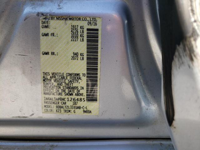 Photo 10 from auction – 2017 NISSAN ALTIMA 2.5 with VIN 1N4AL3AP8HC126485
