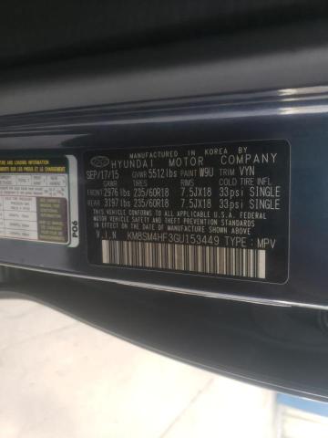 Photo 10 from auction – 2016 HYUNDAI SANTA FE S with VIN KM8SM4HF3GU153449
