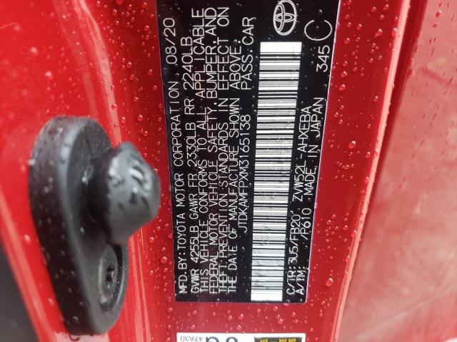 Photo 10 from auction – 2021 TOYOTA PRIUS PRIM with VIN JTDKAMFPXM3165138