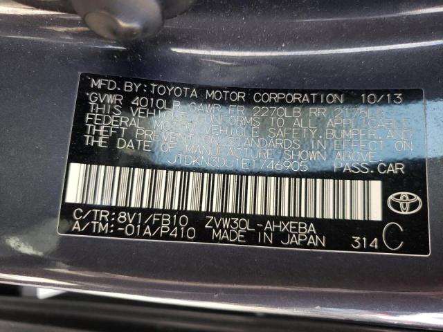 Photo 10 from auction – 2014 TOYOTA PRIUS with VIN JTDKN3DU1E1746905