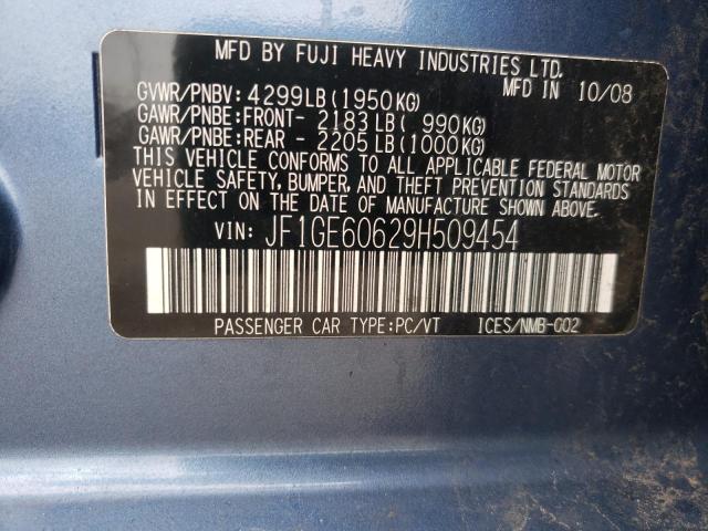 Photo 10 from auction – 2009 SUBARU IMPREZA 2. with VIN JF1GE60629H509454
