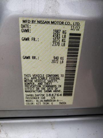 Photo 10 from auction – 2013 NISSAN ALTIMA 3.5 with VIN 1N4BL3AP7DC184764