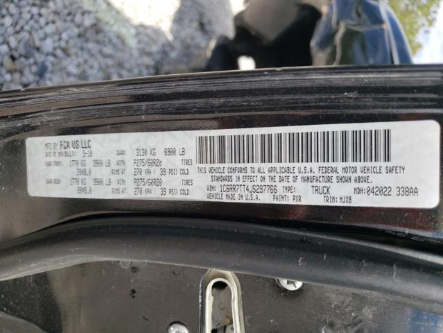 RAM 1500 SLT 2018 with VIN 1C6RR7TT4JS297766 - Photo from auction