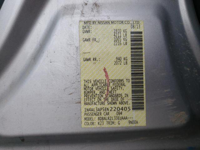 Photo 10 from auction – 2014 NISSAN ALTIMA 2.5 with VIN 1N4AL3AP5EN220405