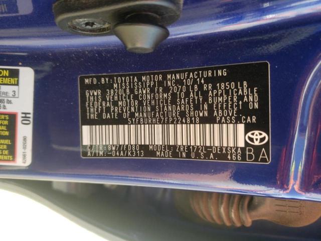 Photo 10 from auction – 2015 TOYOTA COROLLA L with VIN 5YFBURHE7FP224818