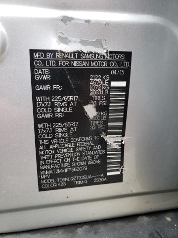 Photo 10 from auction – 2015 NISSAN ROGUE S with VIN KNMAT2MV1FP562079