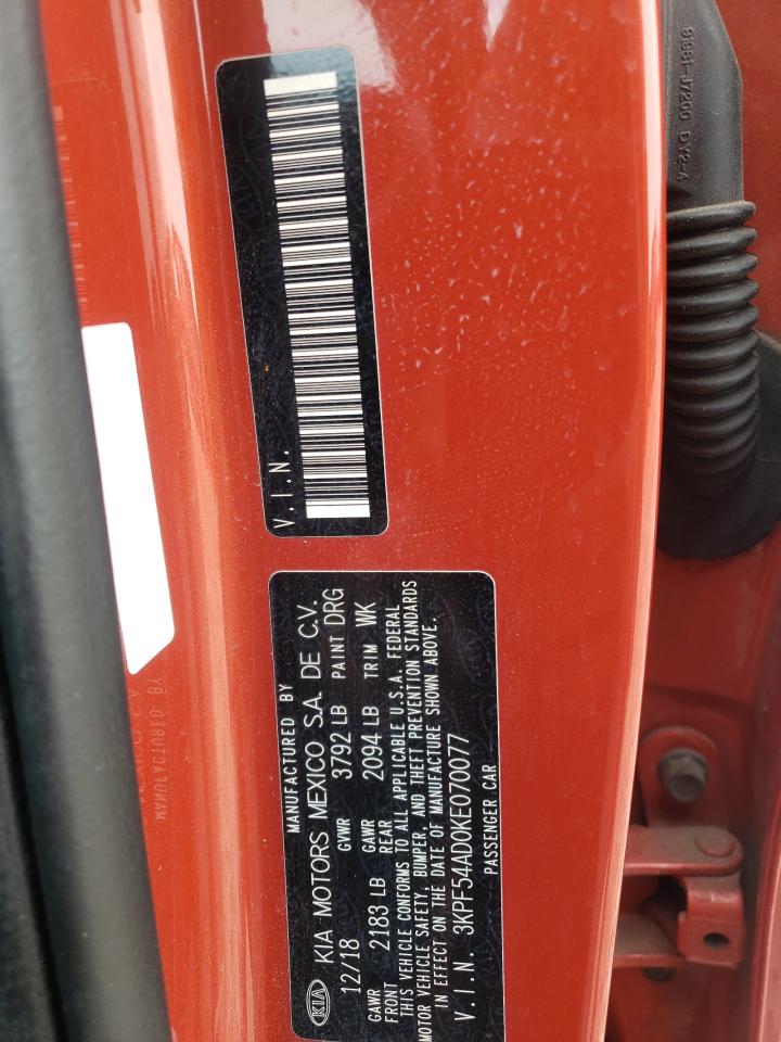 Photo 10 from auction – 2019 KIA FORTE EX with VIN 3KPF54AD0KE070077