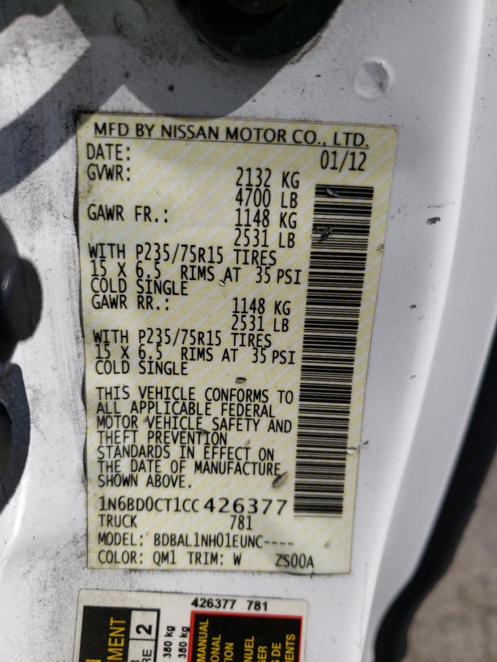 Photo 10 from auction – 2012 NISSAN FRONTIER S with VIN 1N6BD0CT1CC426377