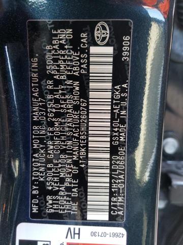Photo 10 from auction – 2017 TOYOTA AVALON XLE with VIN 4T1BK1EB5HU260767