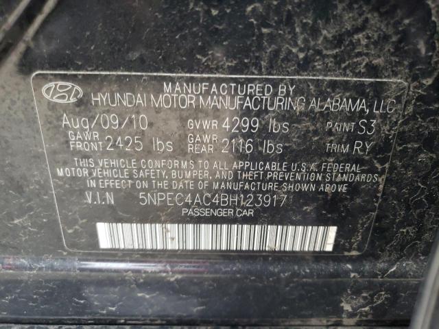 Photo 10 from auction – 2011 HYUNDAI SONATA SE with VIN 5NPEC4AC4BH123917