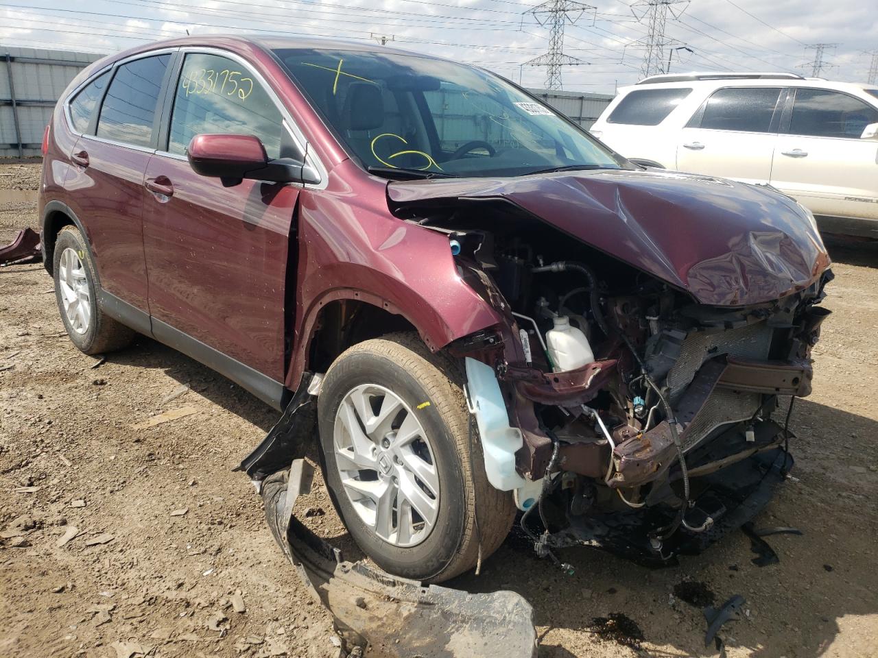 HONDA CR-V EX 2016 with VIN 5J6RM4H55GL112718 - Photo from auction