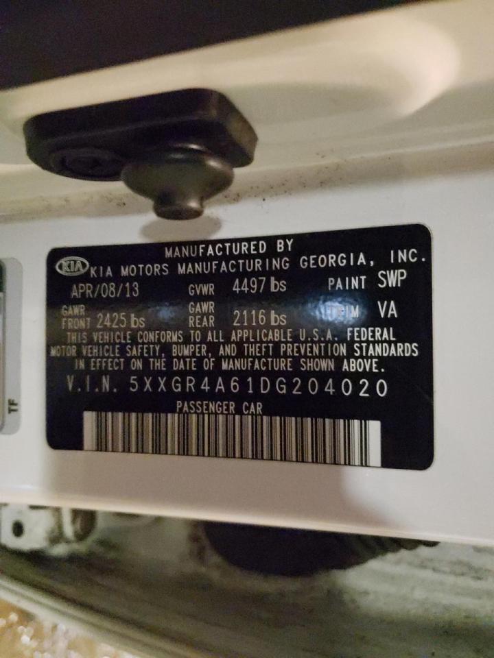 Photo 10 from auction – 2013 KIA OPTIMA SX with VIN 5XXGR4A61DG204020