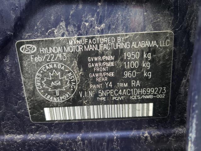 Photo 10 from auction – 2013 HYUNDAI SONATA SE with VIN 5NPEC4AC1DH699273
