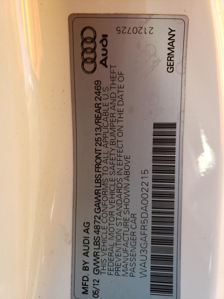 Photo 10 from auction – 2013 AUDI S5 PRESTIG with VIN WAU3GAFR5DA002215