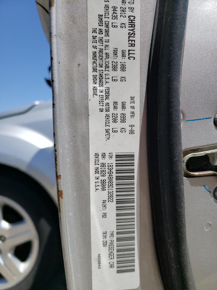 Photo 10 from auction – 2009 DODGE CALIBER SX with VIN 1B3HB48A89D132822
