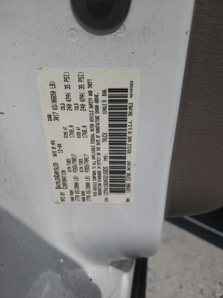 Photo 10 from auction – 2005 DODGE RAM 1500 S with VIN 1D7HU18D05S216825