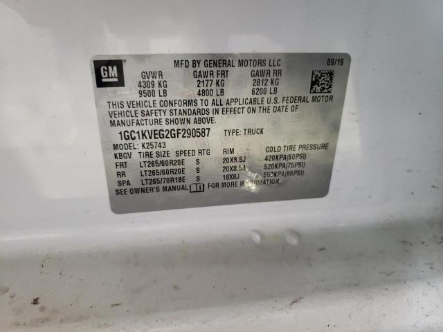 Photo 10 from auction – 2016 CHEVROLET SILVERADO with VIN 1GC1KVEG2GF290587