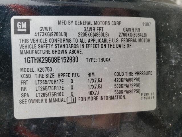 Photo 10 from auction – 2008 GMC SIERRA K25 with VIN 1GTHK29608E152830