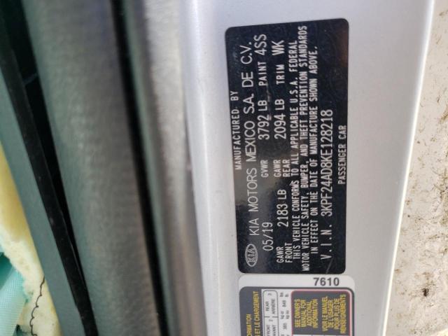 Photo 10 from auction – 2019 KIA FORTE FE with VIN 3KPF24AD8KE128218