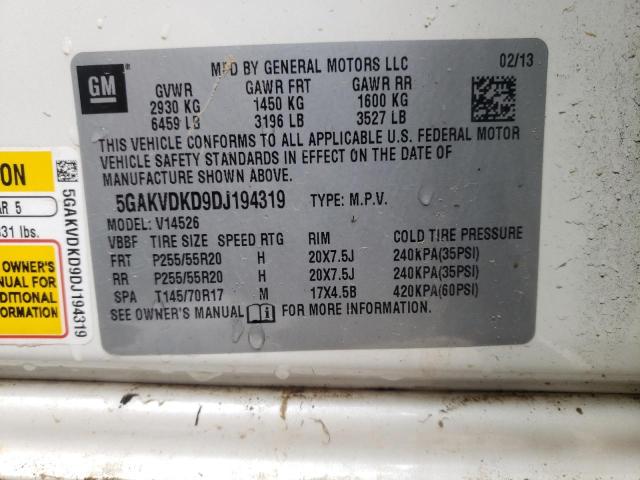 Photo 10 from auction – 2013 BUICK ENCLAVE with VIN 5GAKVDKD9DJ194319