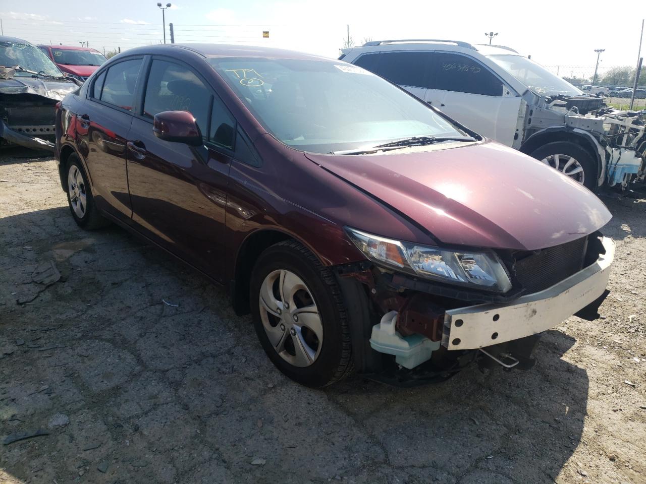 Photo 1 from auction – 2013 HONDA CIVIC LX with VIN 2HGFB2F54DH583310