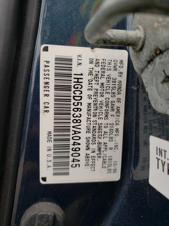 Photo 10 from auction – 1997 HONDA ACCORD LX with VIN 1HGCD5638VA049045