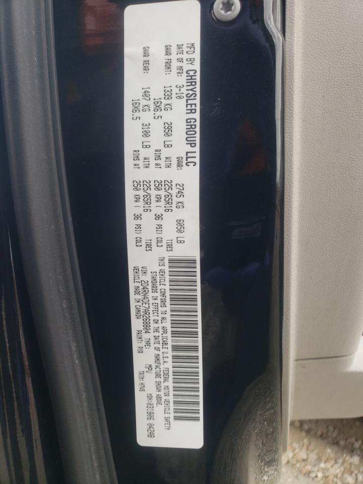 Photo 10 from auction – 2010 DODGE GRAND CARA with VIN 2D4RN4DE7AR268804
