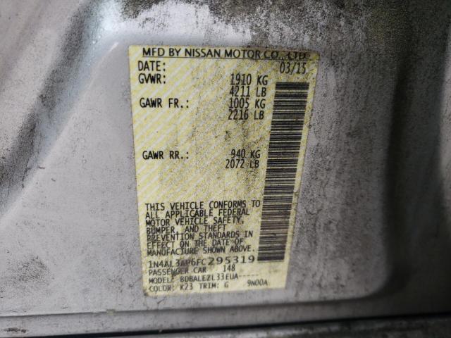 Photo 10 from auction – 2015 NISSAN ALTIMA 2.5 with VIN 1N4AL3AP6FC295319