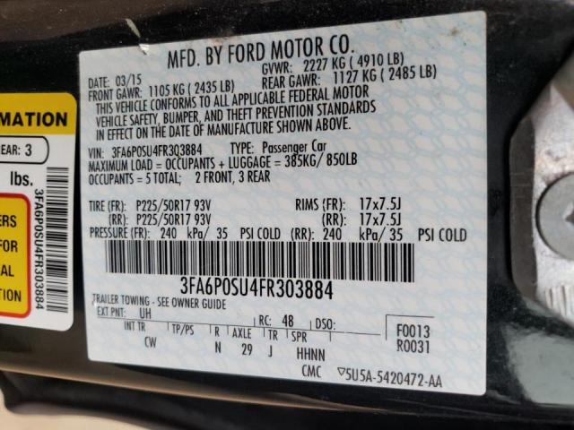 Photo 10 from auction – 2015 FORD FUSION TIT with VIN 3FA6P0SU4FR303884
