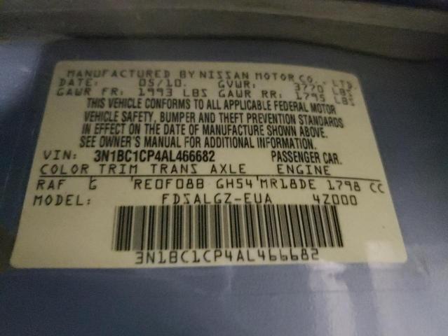 Photo 10 from auction – 2010 NISSAN VERSA S with VIN 3N1BC1CP4AL466682