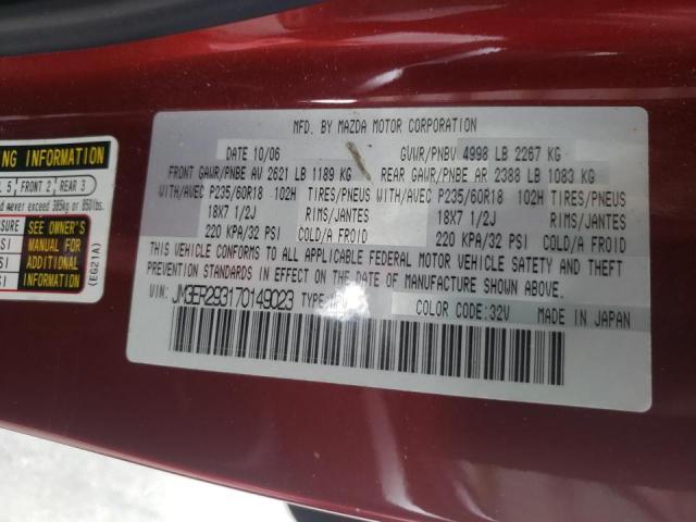 Photo 10 from auction – 2007 MAZDA CX-7 with VIN JM3ER293170149023