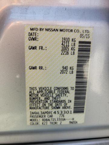 Photo 10 from auction – 2015 NISSAN ALTIMA 2.5 with VIN 1N4AL3AP0FC453301