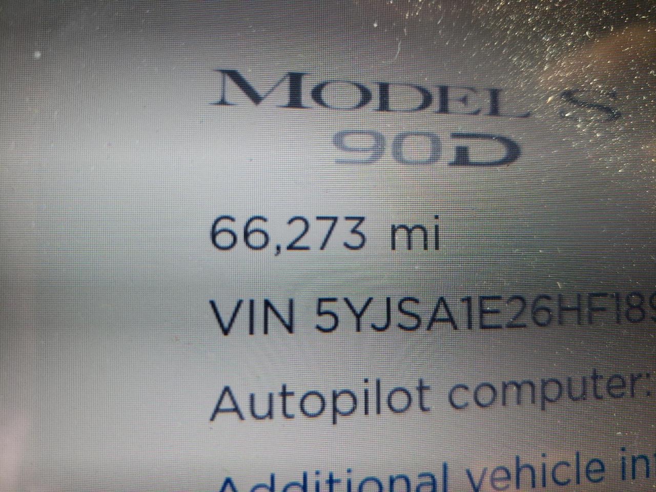 Photo 8 from auction – 2017 TESLA MODEL S with VIN 5YJSA1E26HF189501